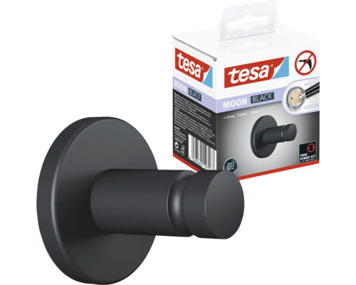 Patère Tesa Moon Black avec emballage