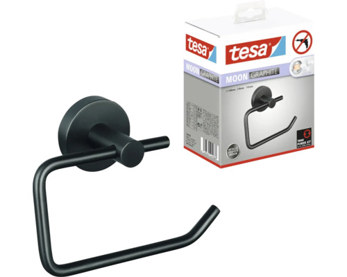 Tesa Moon Graphite Toilettenpapierhalter mit Verpackung