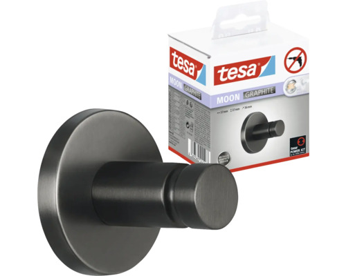 Patère Tesa Moon Graphite avec emballage