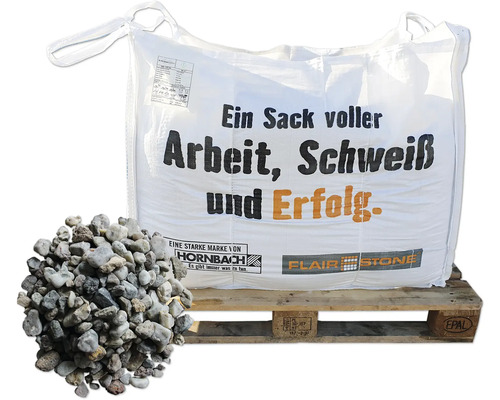 Gravier FLAIRSTONE Big Bag 8 mm - 16 mm env. 775 kg = 0,5 m3 Galets décoratifs dans un big bag sur une palette