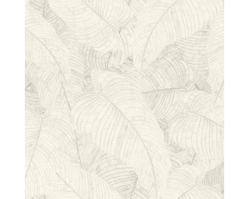 Papier peint intissé 720525 Amara feuilles gris Papier peint à motif de feuilles