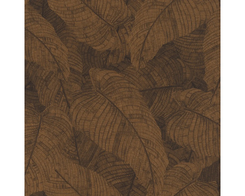 Papier peint intissé 720563 Amara feuilles marron Papier peint à motif de feuilles