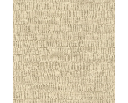 Papier peint intissé 720655 Amara graphique sable Gros plan d''un papier peint beige avec un motif de rayures verticales