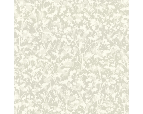 Papier peint intissé 720761 Amara prairie de fleurs gris Papier peint à motif floral