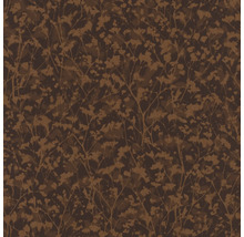 Papier peint avec motif floral abstrait en brun