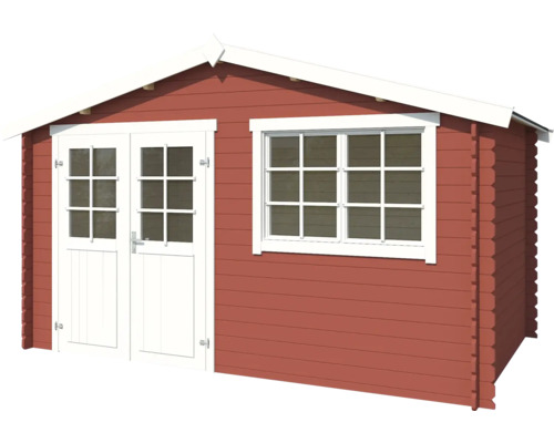 Holzgartenhaus mit Fenster und Doppeltür