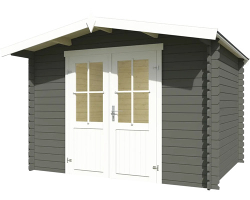 Gartenhaus aus Holz mit Doppeltür und Fenstern