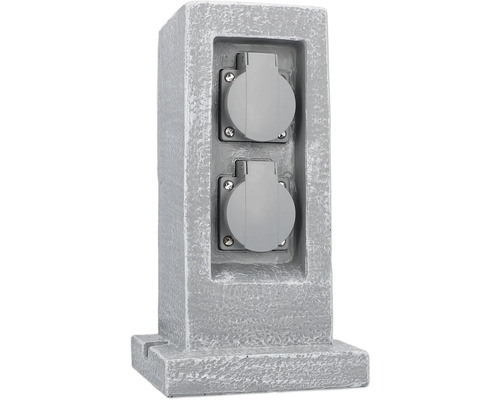 Energiesäule mit zwei Steckdosen für den Außenbereich