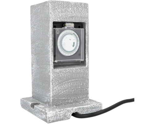 Zeitschaltuhr für den Außenbereich in steinförmigem Gehäuse