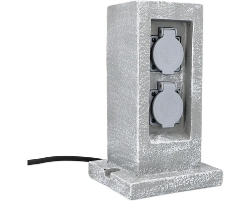 Gartensteckdose mit zwei Schutzkontaktsteckdosen