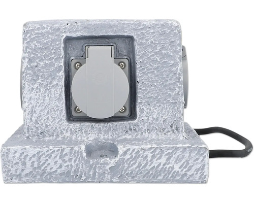 Aussensteckdose mit Klappdeckel und Stromkabel