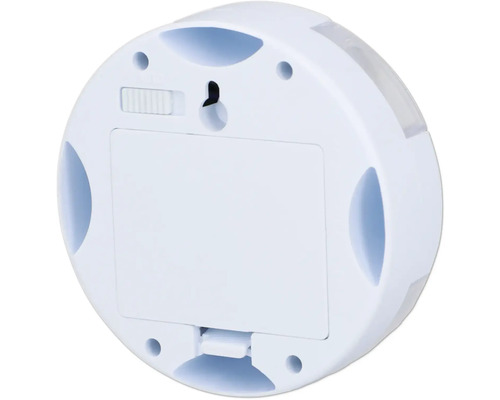 Arrière d''une lampe LED ronde avec compartiment à piles