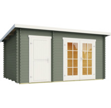 Gartenhaus aus Holz mit Doppeltür und Einzeltür