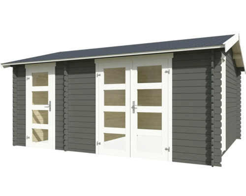 Holzgartenhaus mit Doppeltür und Einzeltür