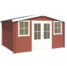 Holzgartenhaus mit Doppeltür und Fenstern