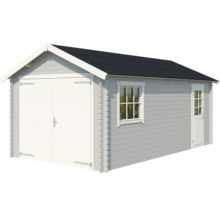 Holzgartenhaus mit Doppeltür, Fenstern und Satteldach