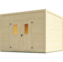 Gartenhaus aus Holz mit Doppeltür und Fenster