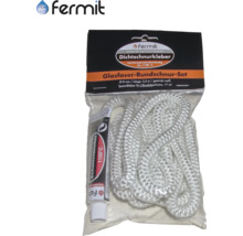 Fermit Glasfaser Rundschnur Set mit Dichtschnurkleber und Schamottkleber