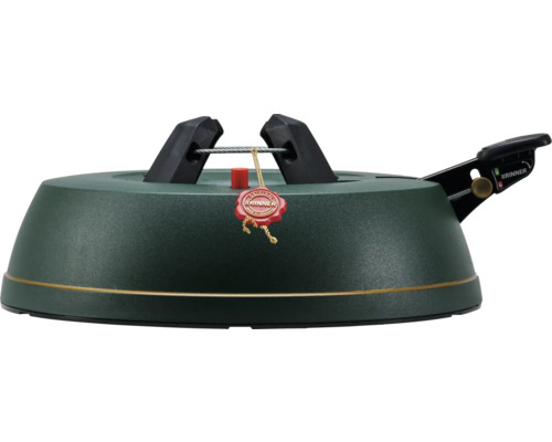 Pied pour sapin de Noël Krinner Comfort Grip+ S hauteur d'arbre max. 2,3 m diamètre de tronc max. 11 cm vert Support pour arbre de Noël avec technique de câble et logo Krinner