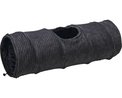 Kratzmöbel Designed by Lotte Katzentunnel Ribbed ca. 25 x 25 x 75 cm Stoff, anthrazit Katzen Tunnel aus Cord mit Guckloch