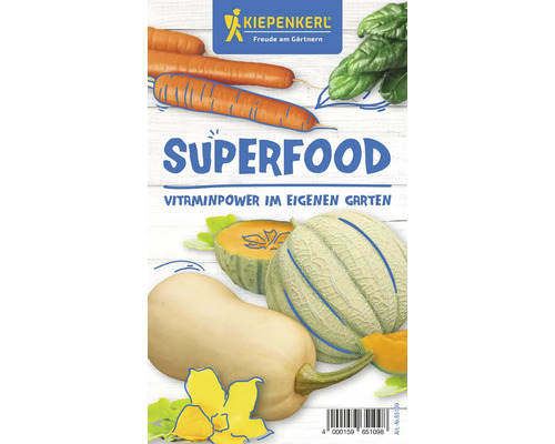 Gemüsesamen- Set 'Superfood' Kiepenkerl Spinat Kürbis Karotte Zuckermelone Gemüsesamen Gemüsesamen Superfoodmischung für den eigenen Garten