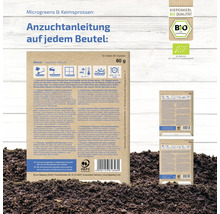 Kiepenkerl Bio Qualität Kresse Anzuchtanleitung auf jeder Tüte