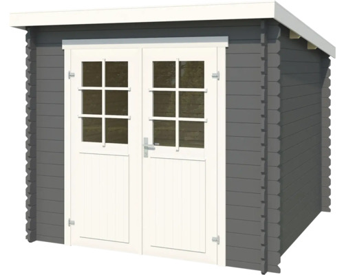 Abri de jardin avec porte double et fenêtres
