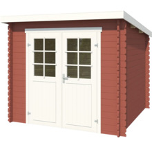 Gartenhaus aus Holz mit Doppeltür und Fenstern