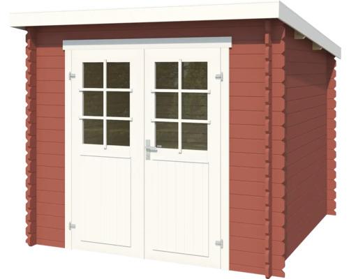 Gartenhaus aus Holz mit Doppeltür und Fenstern
