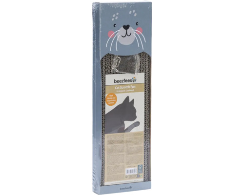 Planche à gratter beeztees emballée pour chat avec herbe à chat et système de suspension