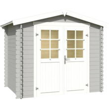 Abri de jardin en bois avec double porte et fenêtres