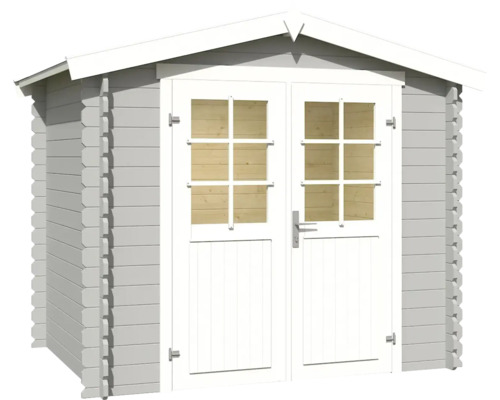 Abri de jardin en bois avec double porte et fenêtres
