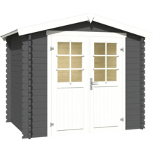 Abri de jardin avec porte double et fenêtres