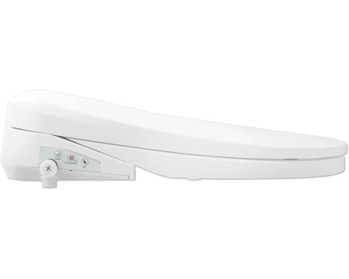 Weißer Duschsitz für Toilette mit Bedienfeld