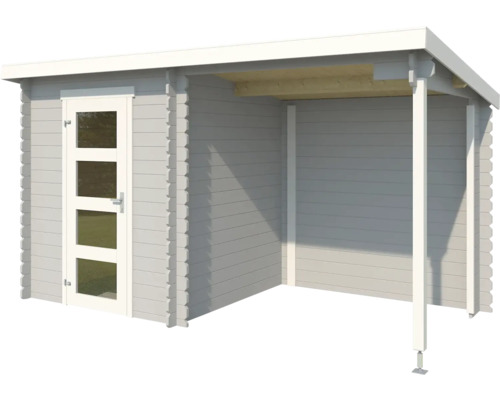 Gartenhaus mit Tür und Anbau