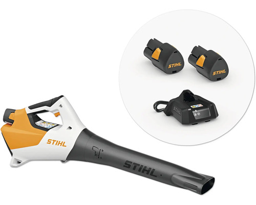 Souffleur à batterie Stihl avec deux batteries et un chargeur