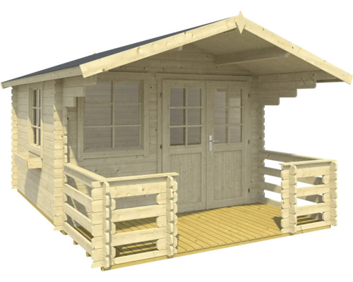 Holzgartenhaus mit Fenster und Doppeltür