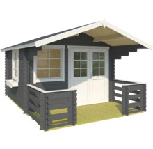 Gartenhaus mit Doppeltür, Fenster und kleinem Vordach