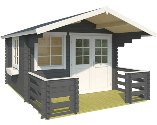 Gartenhaus mit Doppeltür, Fenster und kleinem Vordach