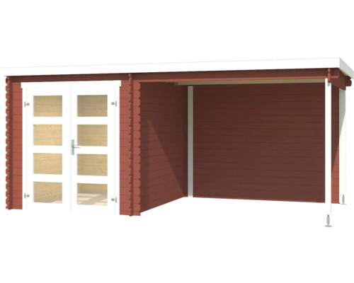 Gartenhaus mit Doppeltür und Anbau