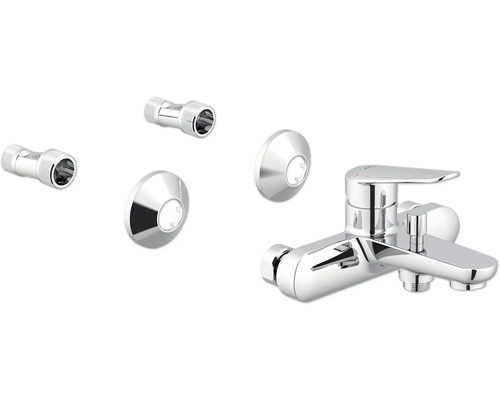 Badewannenarmatur und S-Anschlüsse im Set