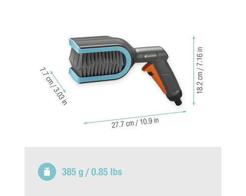 Brosse de lavage Gardena avec dimensions