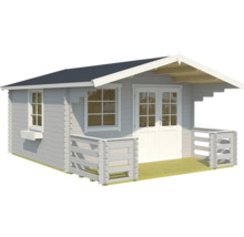 Gartenhaus mit Fenster, Tür und kleinem Vordach