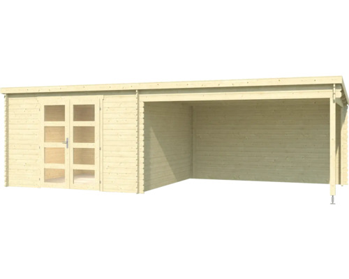 Holz Gartenhaus mit Doppeltür und überdachter Terrasse