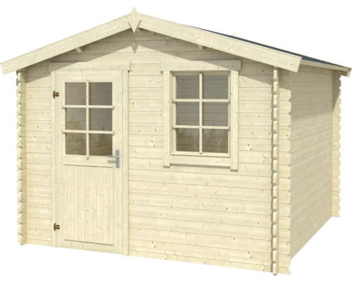 Abri de jardin en bois avec fenêtre et porte