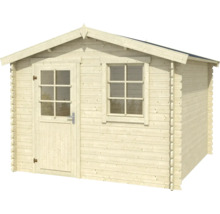 Abri de jardin en bois avec fenêtre et porte