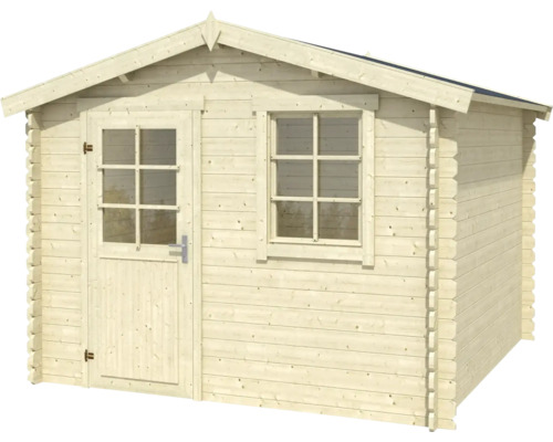 Abri de jardin en bois avec fenêtre et porte