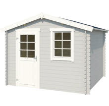 Holzgartenhaus mit Fenster und Tür