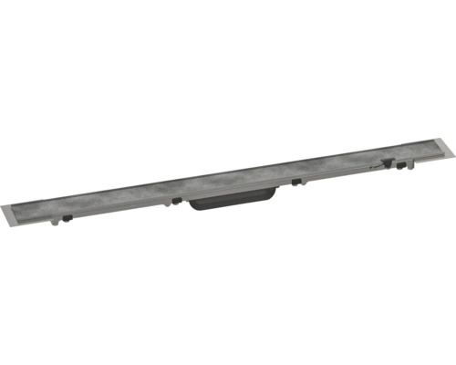 Fertigset Duschrinne hansgrohe RainDrain Rock 800 mm befliesbar 56031000 ohne Installationsset und den uBox Grundkörper Duschrinne aus Edelstahl