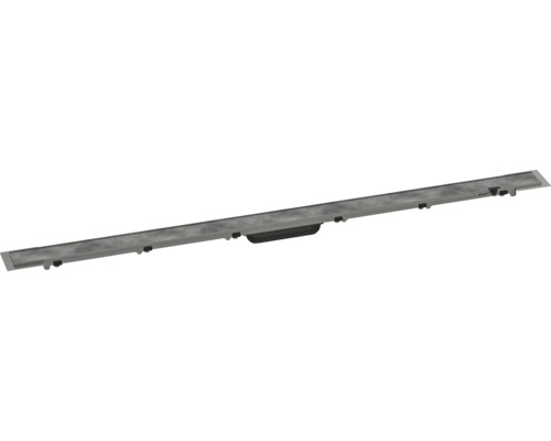 Fertigset Duschrinne hansgrohe RainDrain Rock 1200 mm befliesbar 56034000 ohne Installationsset und den uBox Grundkörper Bodenablauf aus Edelstahl